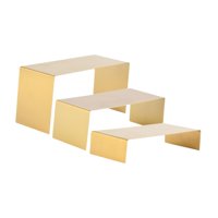 Ioensy - Estante De Exhibición Vertical De 3 Piezas Para Postres Coleccionables Perfume Oro Cepillado