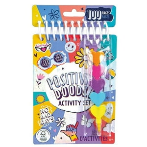 Fashion Angels - Activity Set Compact Portfolio Positivity Doodle + Heart Crayons