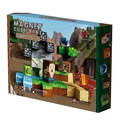 Otuti - Set Bloques Magnéticos Cubos Pixel Tipo Minecraft 80 Piezas