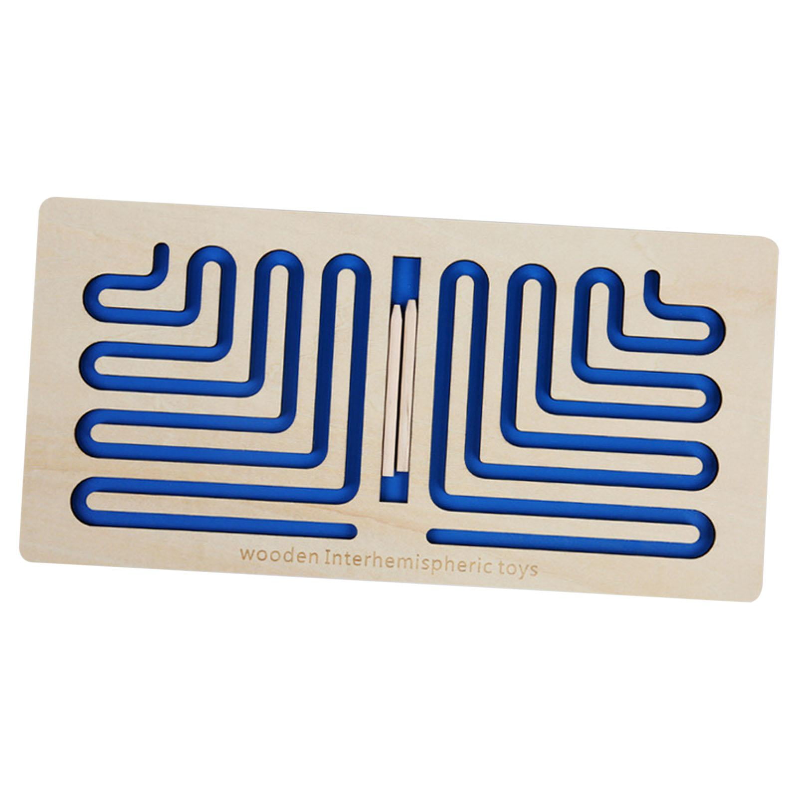 Magideal - Juguete De Habilidades Motoras Finas, Bolígrafo De Juguete, Tablero De Rompecabezas De Entrenamiento, Juguete Sensorial Para El Desarrollo Del Cerebro Azul