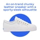 thumbnail image 2 of Sneaker Keds Jump Kick Duo con cordones para mujer, piel blanca/dorada, 2 of 6