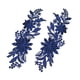 thumbnail image 5 of 2 Apliques De Encaje Con Bordado De Flores Para Boda, Vestido De Fiesta, Ropa, Azul Oscuro, 5 of 5