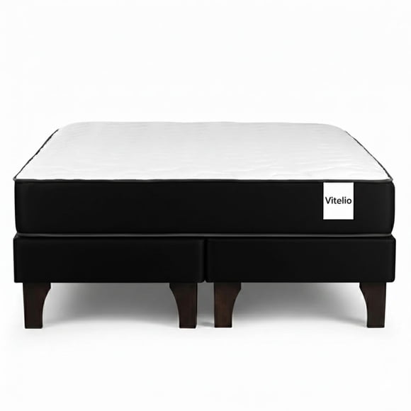 Base De cama + Colchón 2 Plazas Semi Ortopedic