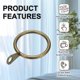 thumbnail image 3 of Uxcell 20 Pcs Anillos para Cortinas con Ojales, 1"ID Deslizamiento Suave Anillo de Cortina de Metal Adecuado para Barra de Cortina de hasta 0.88", Bronce, 3 of 5