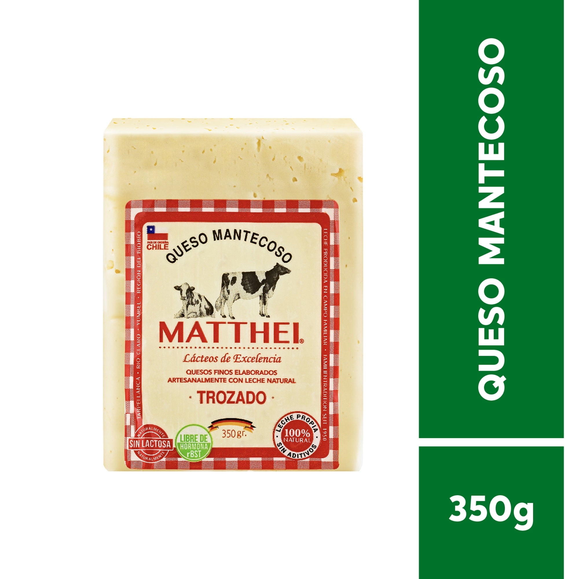 Queso Mantecoso Trozo 350 g Matthei