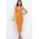 thumbnail image 2 of Saronite Vestido Midi Básico Ajustado sin Tirantes, Color Camel (para Mujer), 2 of 2