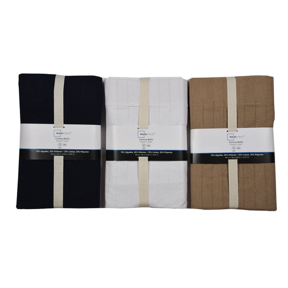 Cortina baño 180x180cm 70% Algodón,30%Poliestee