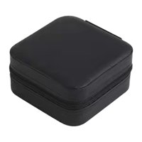 Ioensy - Organizador De Joyas De Viaje, Caja De Almacenamiento Compacta Para Collar, Pendientes, Negro