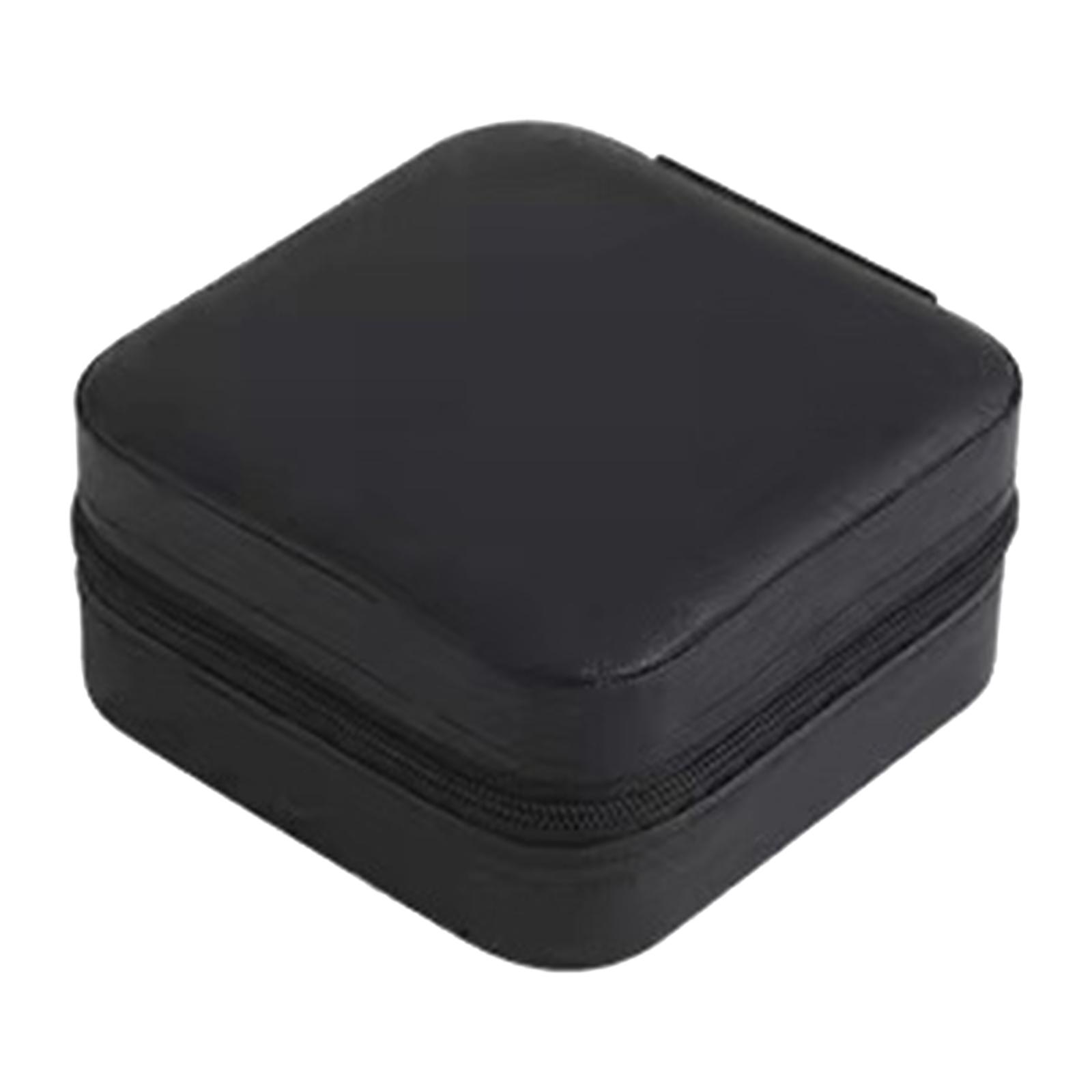 Ioensy - Organizador De Joyas De Viaje, Caja De Almacenamiento Compacta Para Collar, Pendientes, Negro
