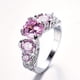 thumbnail image 1 of Inlaid Tound Cut Shiny Zircon Promise Ring Wedding Band Engagement Ring Anniversary Ring, 1 of 3