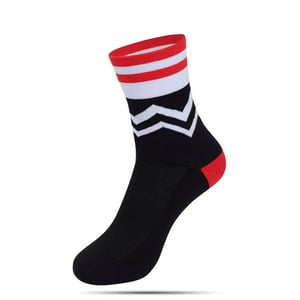 Darevie - Calcetines Spandex Deportivos Mp007 Negro Blanco Rojo