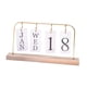 thumbnail image 5 of Calendario Plegable De Madera Con Visualización De Mes Y Día, Calendario De Escritorio De Pie Para Decoración De Habitaciones, Dorado, 5 of 5