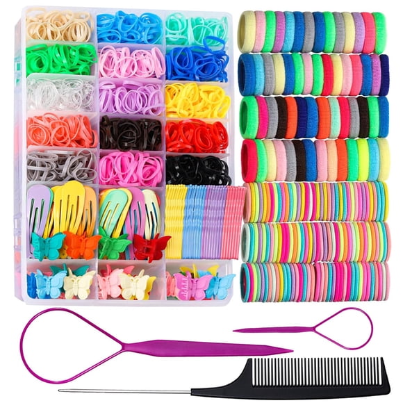 Set Accesorios Pelo Teenitor 1250 Bandas Elásticas de Colores