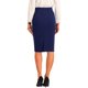 thumbnail image 3 of INSPIRE CHIC Falda lápiz fruncida de cintura alta para mujer con detalle de lazo y abertura trasera, falda ajustada midi azul oscuro L, 3 of 6