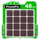 thumbnail image 1 of Protectores de fieltro PremiFix cuadrados de 2,5 cm, color marrón, 48 piezas, 5 mm de grosor, 1 of 7