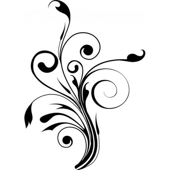 Decomural Plant Flower Swirl WS-15855