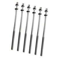 Bothyi - 6 Uds Varillas De Tensión De Tambor M5 Tornillos De Montaje De Lengüeta De Tambor Para Accesorios De Percusión Construir M5X120Mm