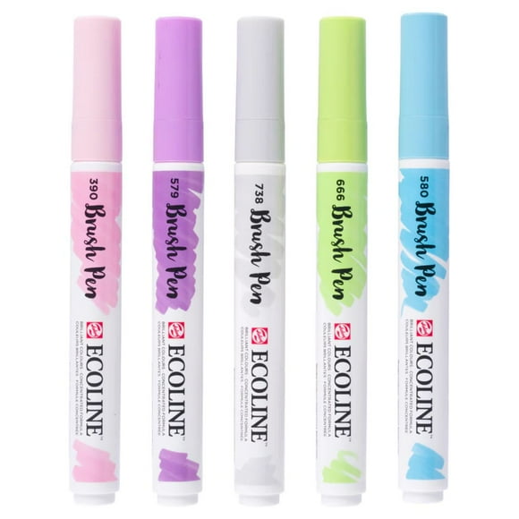 Marcadores Acuarela Ecoline Tonos Pasteles Set 5