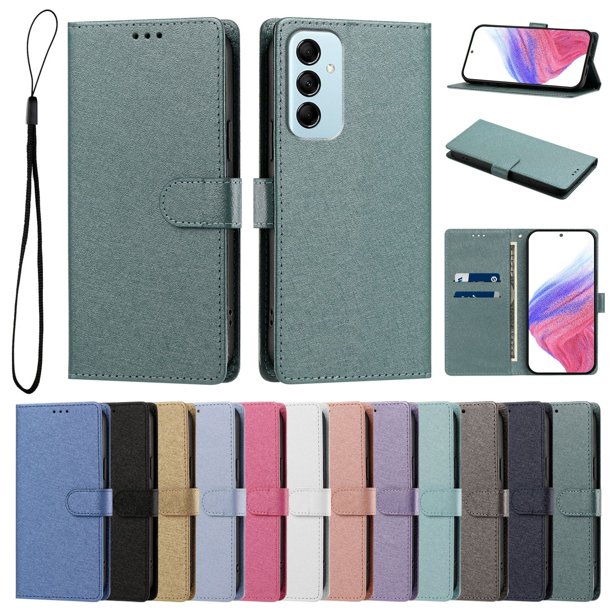 Cartera para Samsung Galaxy M14 con Bolsillo de Tarjetas, Verde Oscuro