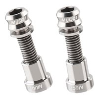 Magideal - 2 Juegos De Pernos De Vástago De Bicicleta, Tuercas, Accesorios De Reparación De Manillar, Piezas De Metal, Pernos De Vástago De Bicicleta, Tuercas Pa 23Mmx8Mm Plata