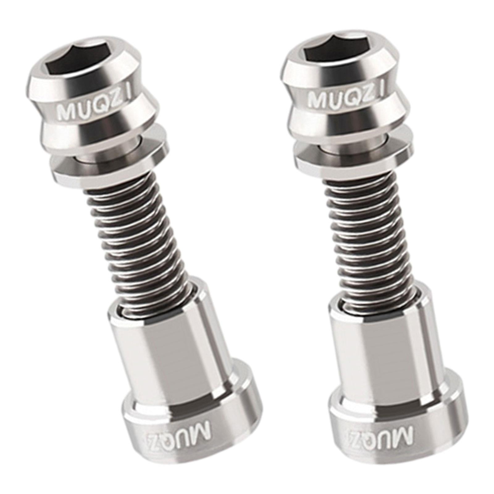 Magideal - 2 Juegos De Pernos De Vástago De Bicicleta, Tuercas, Accesorios De Reparación De Manillar, Piezas De Metal, Pernos De Vástago De Bicicleta, Tuercas Pa 23mmx8mm Plata