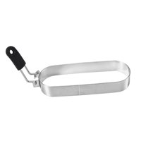 Magideal - Anillo Para Huevos Para Plancha, Molde Para Panqueques Con Mango, Anillo Para Crumpet, Utensilio De Cocina Para Panadería, Cafetería, Postres, Sándwic 15 Cm X 65 Cm Negro
