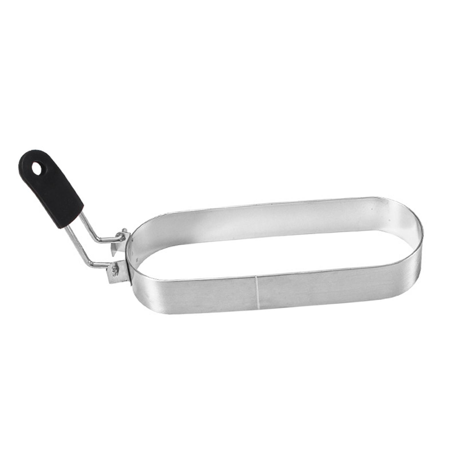 Magideal - Anillo Para Huevos Para Plancha, Molde Para Panqueques Con Mango, Anillo Para Crumpet, Utensilio De Cocina Para Panadería, Cafetería, Postres, Sándwic 15 Cm X 65 Cm Negro