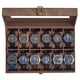 thumbnail image 1 of Caja para relojes SONGMICS de 12 compartimentos con tapa de vidrio, 1 of 6