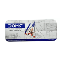 Set De Geometria Doms 9 Piezas Estuche Lata