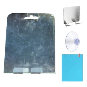 Magideal - Espejo De Afeitar Para Baño, Espejo Antivaho Con Succión, Espejo De Afeitar Multiusos Montado En La Pared Con Soporte Para Toallas, Baño De Viaje, Luf