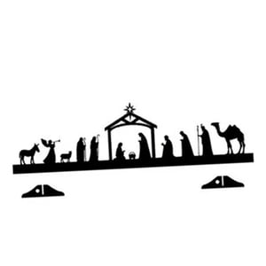 Magideal - Estatua De Jesús, Adorno Para El Belén, Centro De Mesa Con El Niño Jesús, Escultura Cristiana De Hierro, Artesanía Artística Realista, Ideal Para Cele S