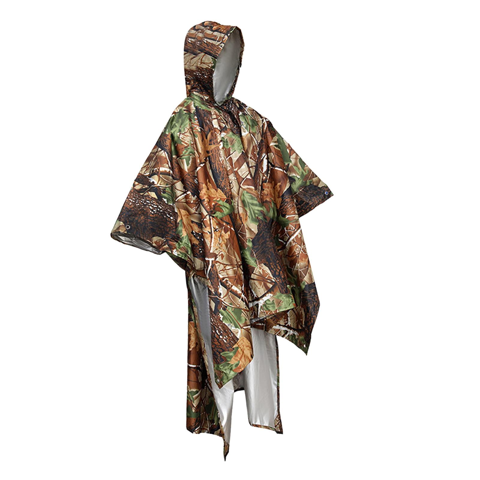 Magideal - Poncho De Lluvia Con Capucha Y Capa De Lluvia Capa De Lluvia Chaqueta Protectora Reutilizable Chubasquero Ligero Para Adultos Hombres Mujeres Unisex A Marrón