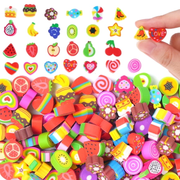 Wolpark 170 mini gomas de borrar con forma de alimentos – lote para niños