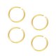 thumbnail image 1 of Pendientes NZDLM de 8 mm color oro, juego de 4, acero inoxidable, 1 of 6