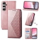 thumbnail image 4 of Funda Flip FOXDOCK para Samsung Galaxy S23 FE , Estilo Billetera con Diseño Rombo, Correa de Mano y Soporte, Uso Diario, 4 of 6
