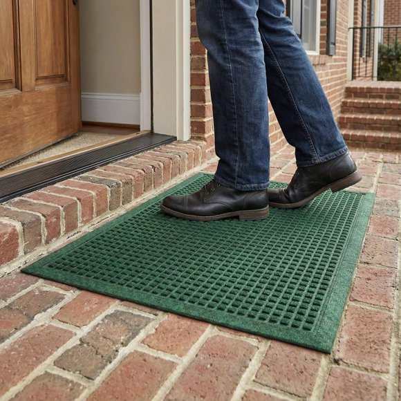 Alfombra de entrada Ecomills 61x91 cm Verde Capturador de Agua