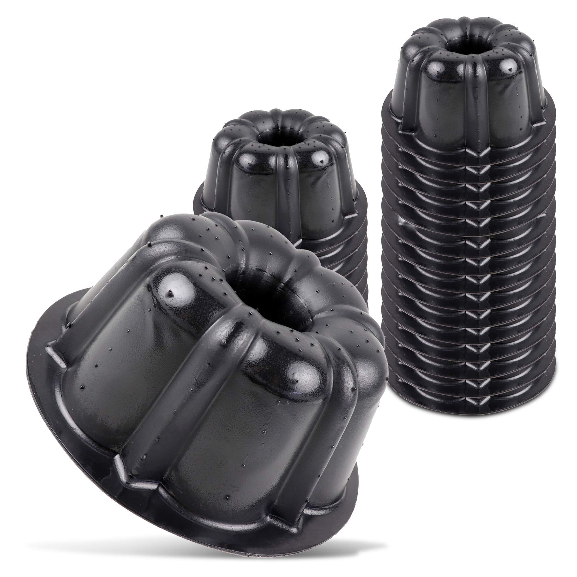 Moldes Pequeños Para Flanes De Plástico Horneables Pan O'creme, Paquete De 25