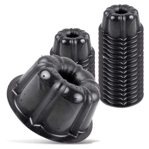 Moldes Pequeños Para Flanes De Plástico Horneables Pan O'Creme, Paquete De 25