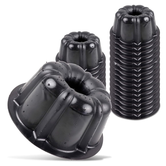 Moldes pequeños para flanes de plástico horneables Pan O'Creme, paquete de 25