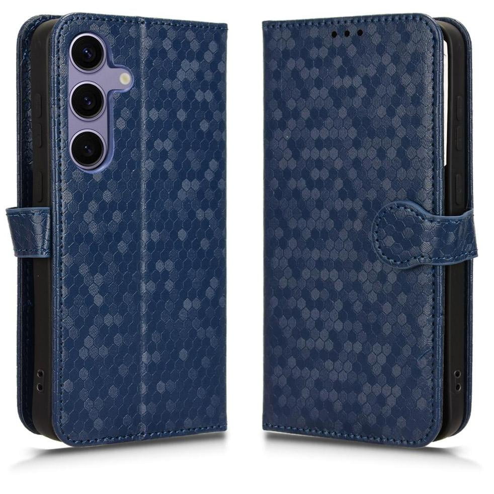Foxdock - Funda Cartera Lunares Samsung Galaxy S25 Con Tarjetero, Correa Y Soporte Azul