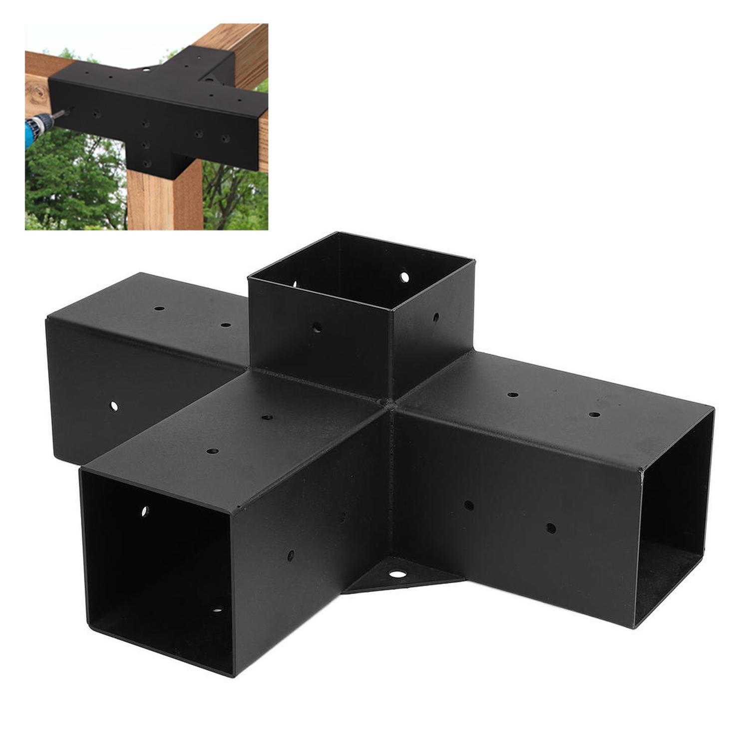 Genérico - Soporte Esquina Pérgola 4 Vías Acero Para Poste Madera 4x4