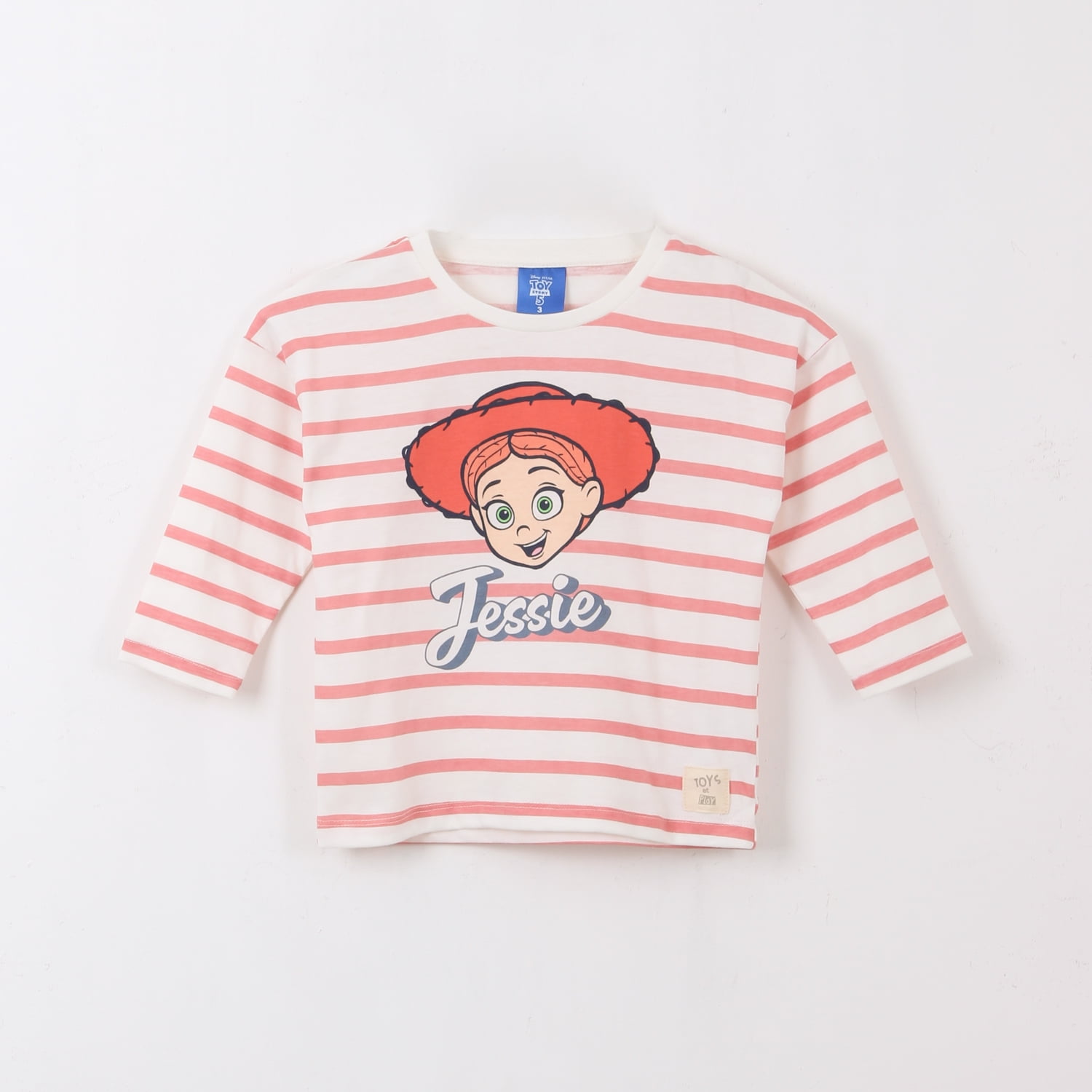 Polera Manga Larga Niña Rayas Jessie Toy Story Blanco Disney