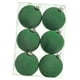 thumbnail image 5 of 6 Bolas Navideñas Flocadas De 6 Cm Para Aniversario, Bolas Navideñas De Terciopelo Verde, 5 of 5