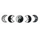 thumbnail image 3 of Etiqueta De La Pared 3d Calcomanía Diy Apariencia De La Luna Mural Sala De Estudio En El Hogar Negro, 3 of 5