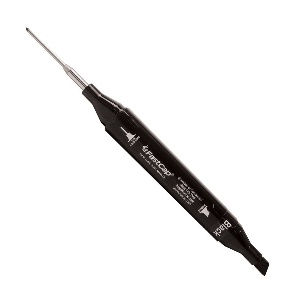 Marker Fastcap De Punta Larga, Negro, Permanente, Impermeable