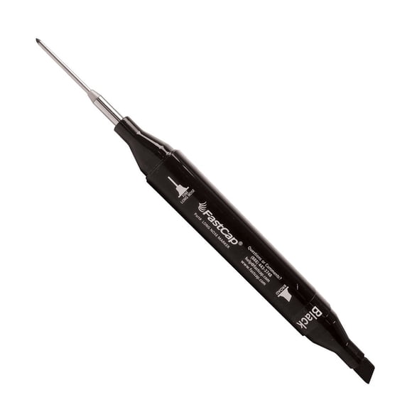 Marker FastCap de punta larga, negro, permanente, impermeable