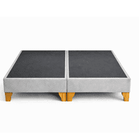 Base Cama 2 Plazas Lore Felpa Premium / Reforzada Con Patas