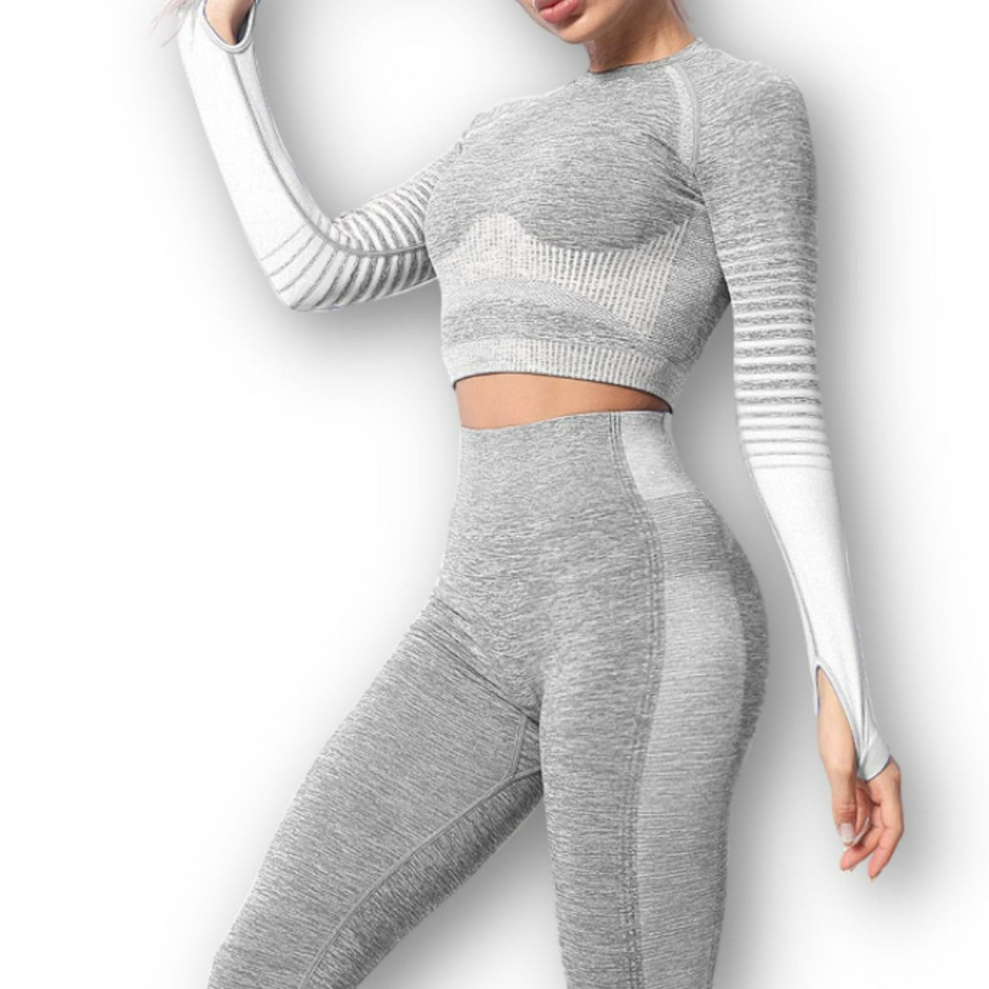 Wild Travel - Conjunto De Fitness De Gimnasio De 2 Piezas Blanco