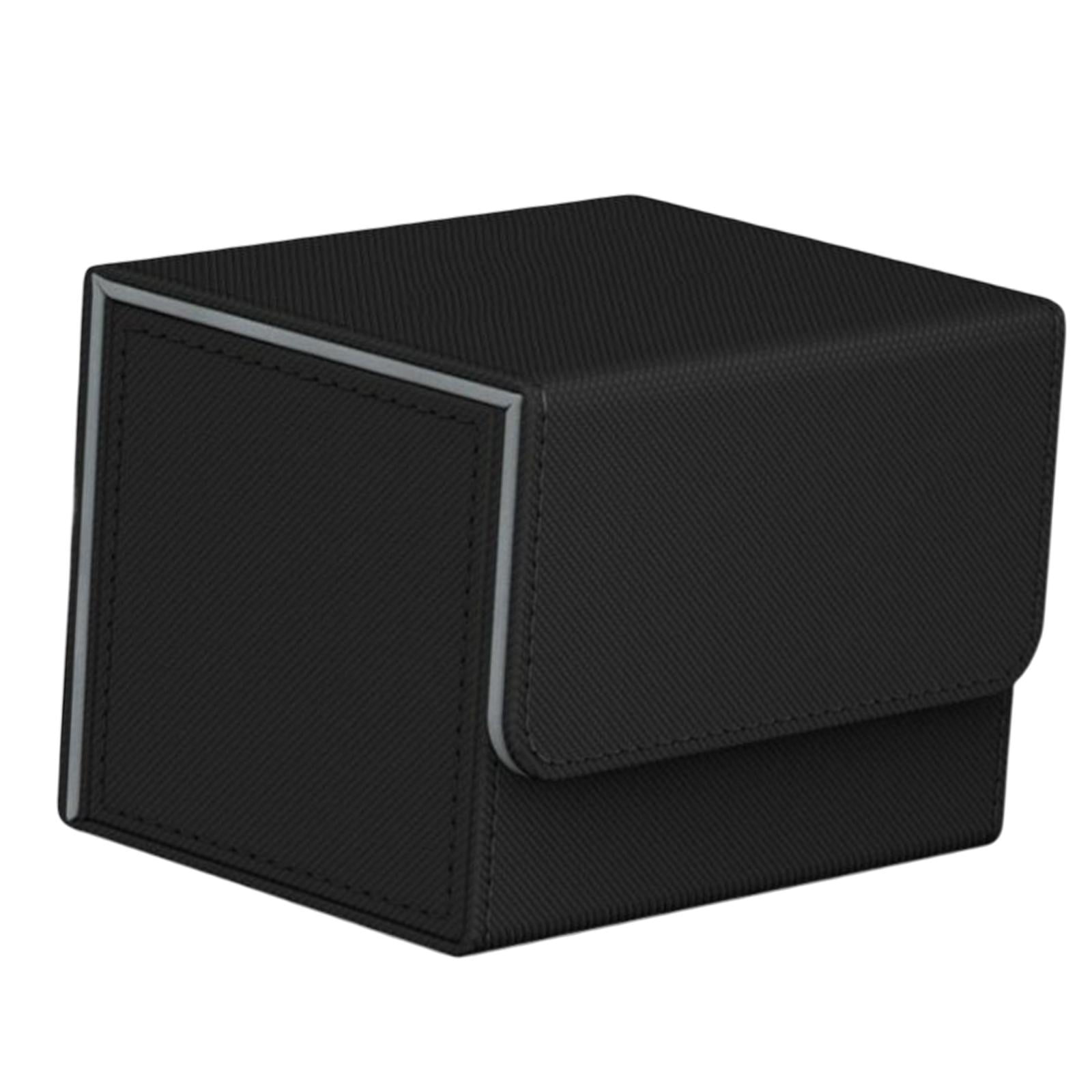 Magideal - Caja Organizadora De Cartas Para Juegos De Mesa, Contenedor De Almacenamiento Con Cierre Magnético, Color Negro