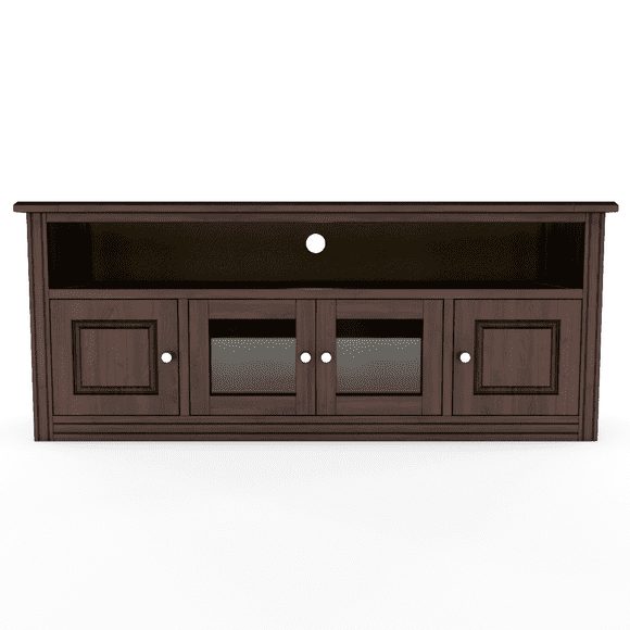 Rack Berlin 1800 Madera Chocolate Vidrio